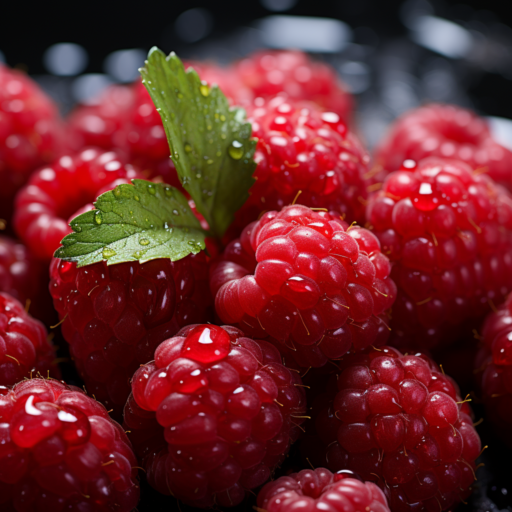 Frische Himbeeren erkennt man an der intensiv roten Färbung.