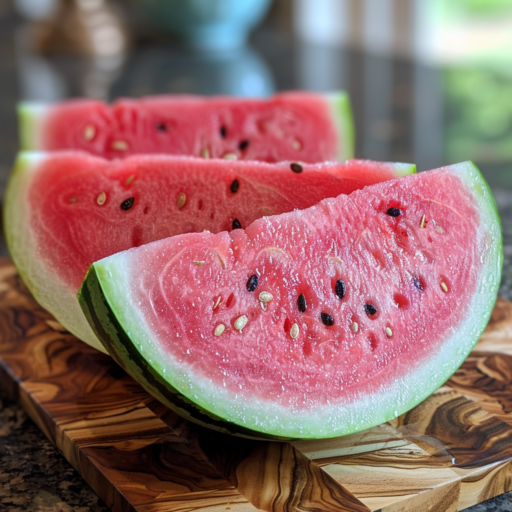 Das dunkelrote, saftige Fleisch der Wassermelone lässt einen sofort an Sommer denken.