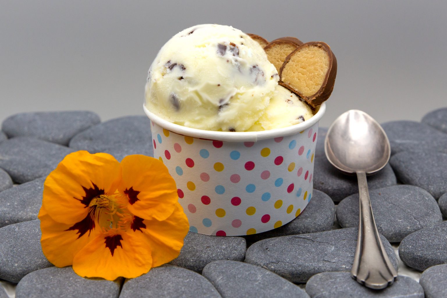 Marzipan-Eis mit Schokostücken ohne Ei - eis-macher.de