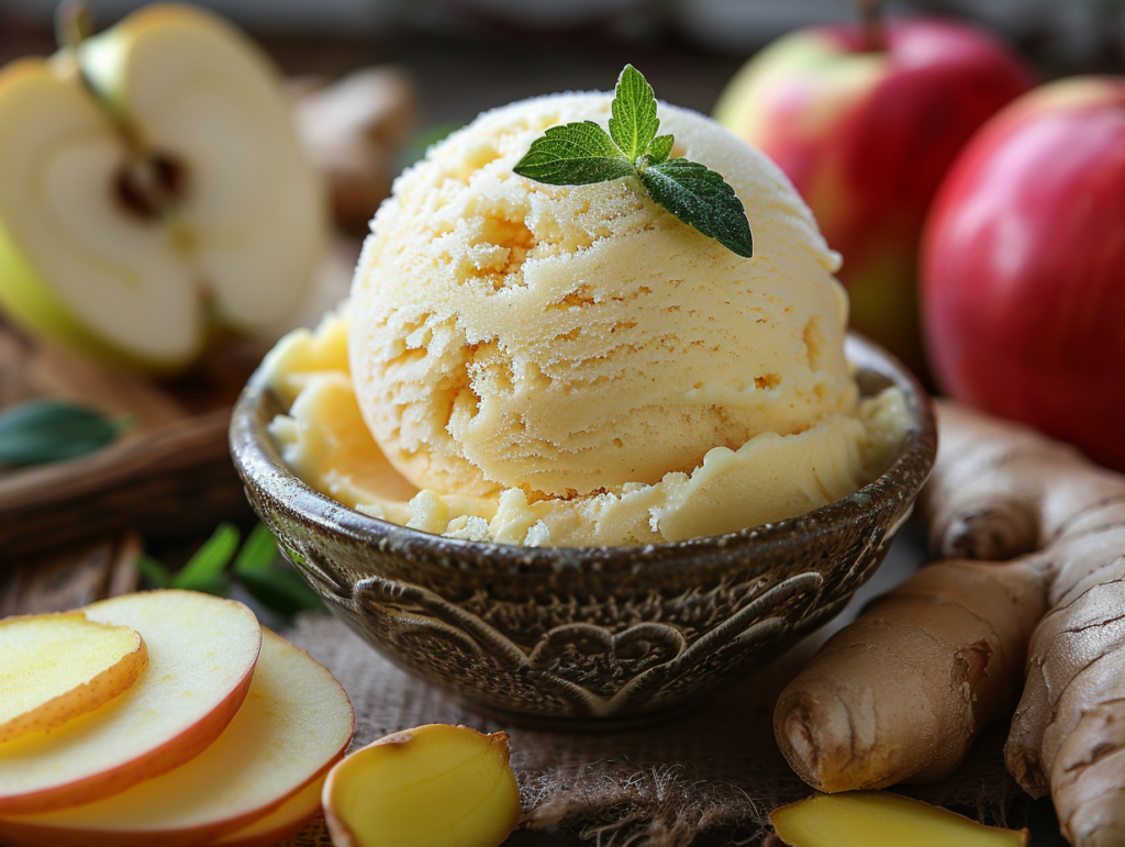 Erfrischendes Apfel-Sorbet mit Ingwer und Zitronengras – leicht, fruchtig und einfach köstlich!